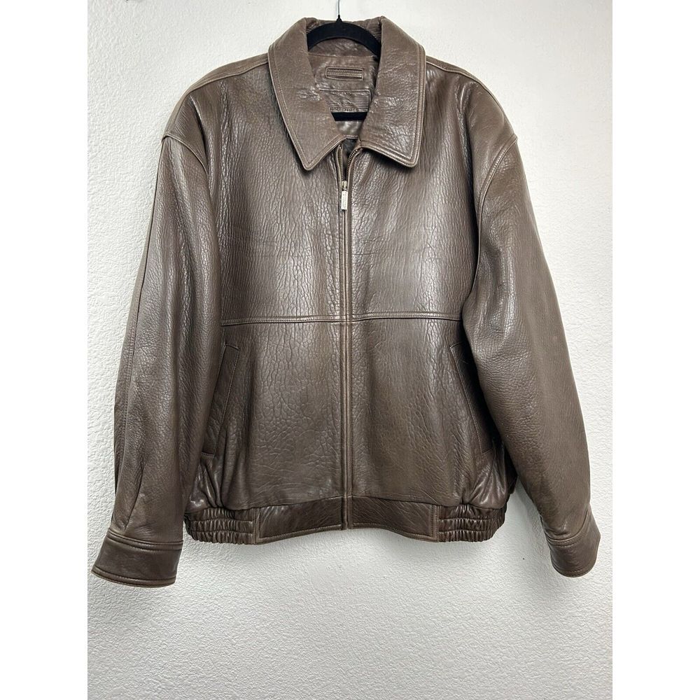 Roundtree & Yorke Burnished Lambskin Leather Hipster Jacket Size‎ XL Bomber Moto